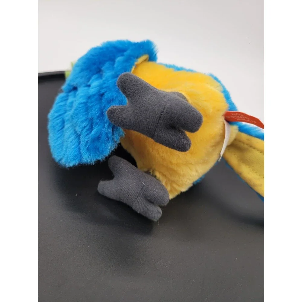 Wild Republic Parrot Macaw Plush Stuffed Animal Bird Blue Green Yellow 8
